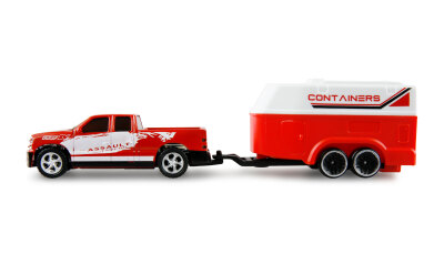 RC Pickup Die Cast mit Pferdeanhänger 1:64 RTR rot