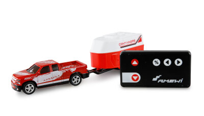 RC Pickup Die Cast mit Pferdeanhänger 1:64 RTR rot
