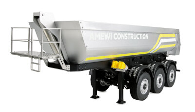 Dreiachs-Sattelauflieger mit Kippmulde aus Metall 1:14...