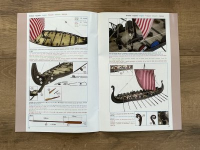 Drakkar Wikinger Modellboot Bausatz – Historisches Schiffsmodell aus Holz 1:48 40 cm