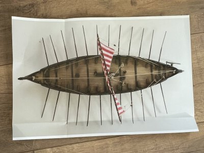 Drakkar Wikinger Modellboot Bausatz – Historisches Schiffsmodell aus Holz 1:48 40 cm