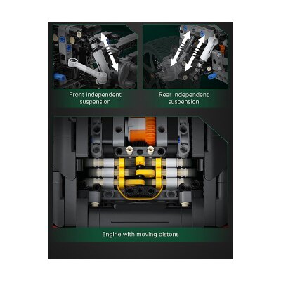 CaDA RUF GT 1:10 schwarz Bricks