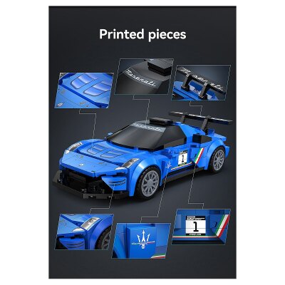 CaDA Maserati GT2 1:24 blau Bricks
