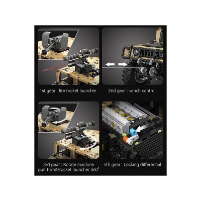 CaDA Humvee 1:8 braun Bricks