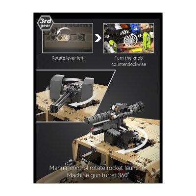 CaDA Humvee 1:8 braun Bricks