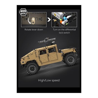CaDA Humvee 1:8 braun Bricks
