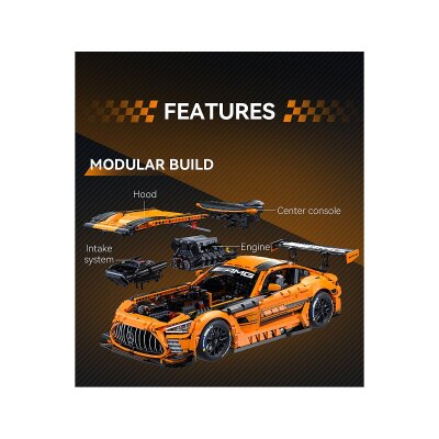 CaDA Mercedes-AMG GT3 1:8 orange Bricks