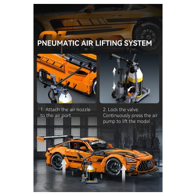 CaDA Mercedes-AMG GT3 1:8 orange Bricks