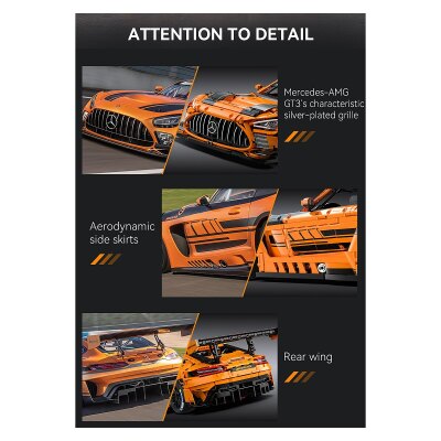 CaDA Mercedes-AMG GT3 1:8 orange Bricks