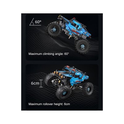 CaDA Monster Truck Crawler blau 2,4GHz 1:16 Bricks