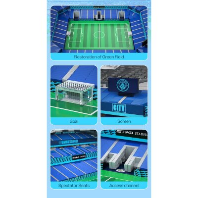 CaDA Etihad Stadion Manchester City FC 1:400 Bricks
