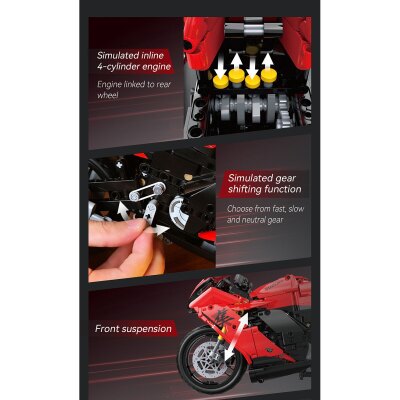 CaDA Suzuki Hayabusa 1:6 rot Bricks