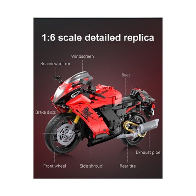 CaDA Suzuki Hayabusa 1:6 rot Bricks