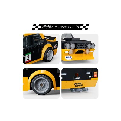 CaDA Fiat Abarth 131 1:24 schwarz Bricks