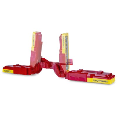 Mähwerke rot mit Frontlader Pöttinger für RC-Traktor Fendt Vario 1:24S