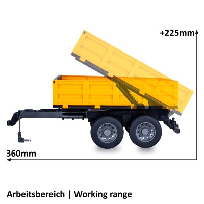 Kipper gelb für RC-Traktor 1:16