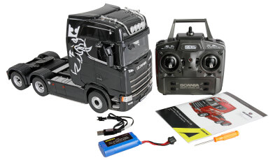 Scania 770 S Zugmaschine 6x4 1:18 RTR schwarz