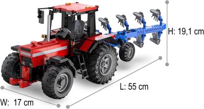 CaDA Traktor mit Pflug 1:17 2,4GHz Bricks