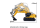 Bagger JCB 1:26 2,4 GHz Demolition-Set
