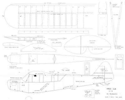 Bauplan Piper L 4 - 1390mm