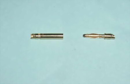 Goldkontakt 2mm Buchse / Stecker -