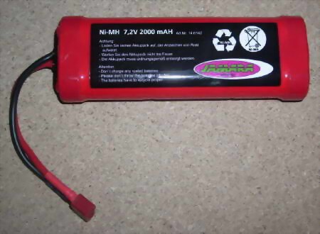 Racing Pack 7,2V 2000mAh NiMhHochstromT Buchse