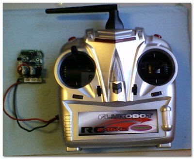 Empfangselektronik mit Sender für Flyrobot