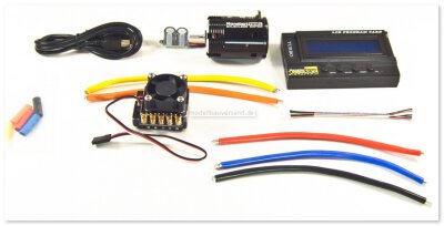 Brushless Combo Sensor Regler Motor 4,5T - passend für 1:10 - Motor, Regler120a  und Programmierkarte