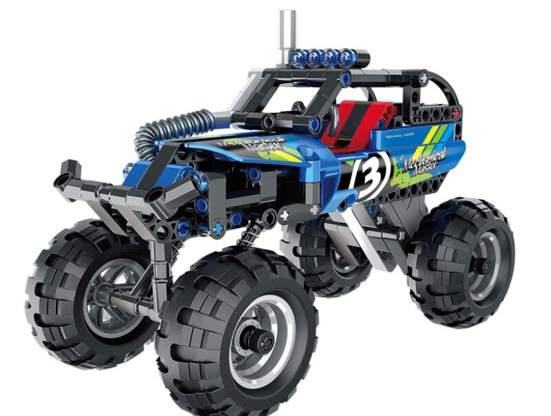 Teknotoys Active Bricks Pullback Off-Road Fahrzeug blau