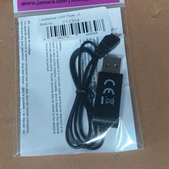 Ladekabel USB für Jamara Piper J3 012302