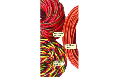 Kabel JR 3x0,25mm² 100 m flach