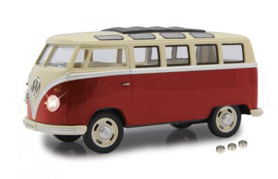 VW T1 Bus 1:24 Diecast rot LED Sound Rückzugmotor