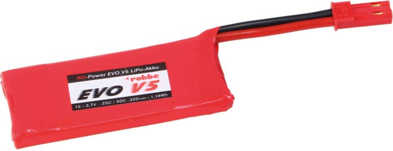 ROBBE  EVO V5 25(50)C 3,7 VOLT 1S 320MAH MIT JST STECKER LIPO AKKU