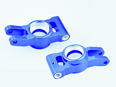 050007 Achsschenkel hinten Aluminium blau 2 Stück