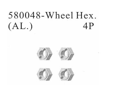 580048 Radmitnehmer Aluminium, 4 Stück