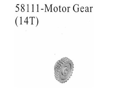 Motorritzel 14 Zähne Modul 0,4