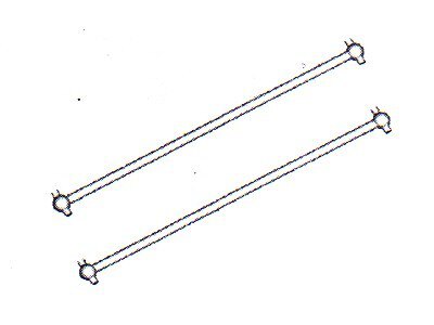 60064P Antriebswelle Hinten Mitte, 2 Stück