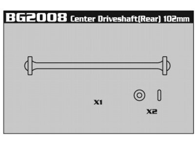 BG2008 Center Driveshaft (Rear) 102mm