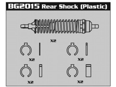 BG2015 14mm Stoßdämpfer hinten Shocks...