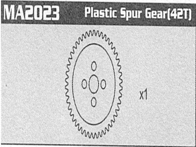 MA2023 Plastic Spur Gear(42T) Raptor