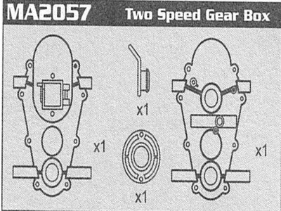 MA2057 Two Speed Gear Box Raptor