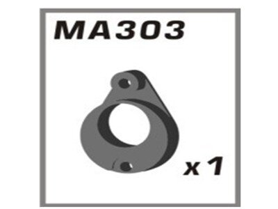 MA303 Motorhalter B Aluminium AM10SC