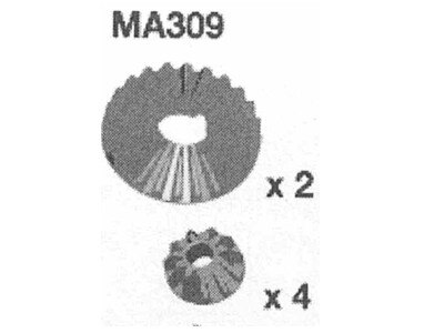 MA309 Diff. Kegelzahnräder 24 & 11 Zähne...