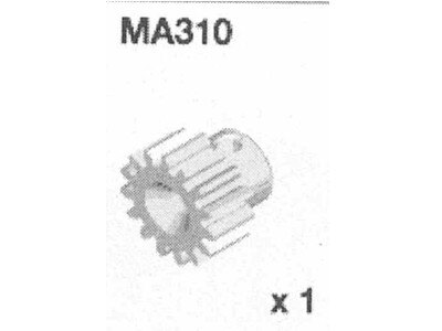 MA310 Motorritzel 15 Zähne Modul 0,8 AM10SC