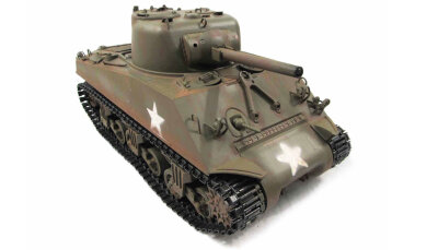 Panzer M4A3 Sherman Metall Army green, 1:16, True Sound, 2,4GHz