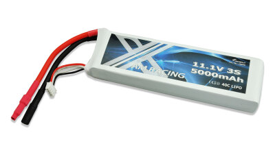 LiPo Akku 3S 11,1V 5000mAh 40C Softcase, 5mm Goldkontakt