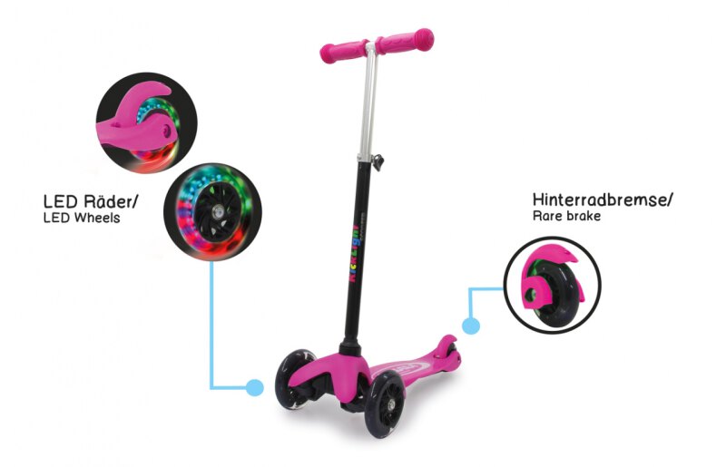 KickLight Scooter pink