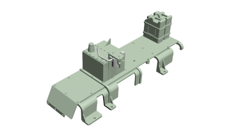 Radkasten links grün für 8x8 Truck