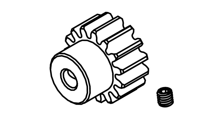 Motorritzel 16 Zähne Modul 0,8