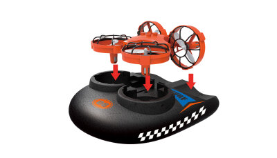 Trix - 3-IN-1 Drohne, Luftkissenfahrzeug orange